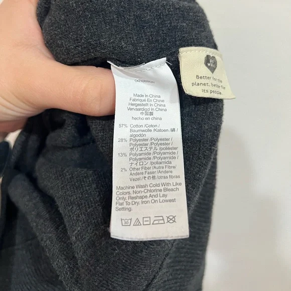 Madewell Hoodie Sweater Dress Heather Charcoal Grey Women’s Size XS - Picture 7 of 7